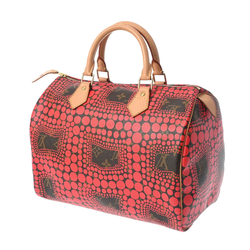 Louis Vuitton Monogram Town Speedy Rouge Leather Handbag - Picture 2 of 11